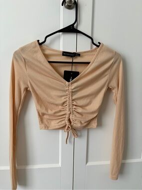 PLT Long Sleeve Crop Top